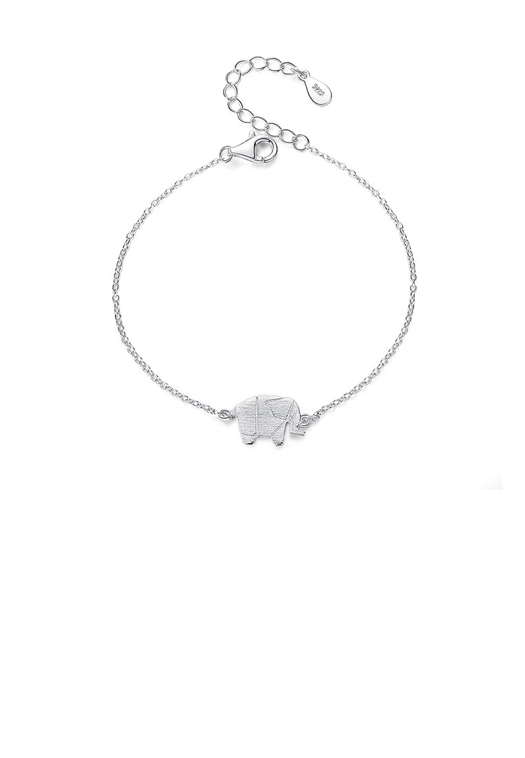 925 Sterling Silver Simple Fashion Elephant Bracelet