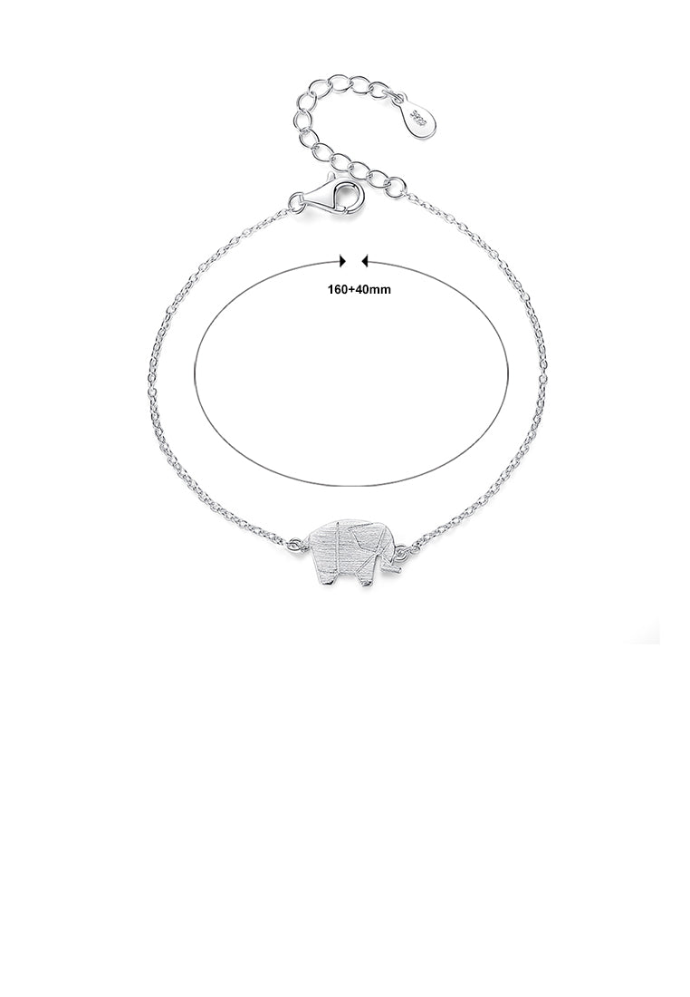 925 Sterling Silver Simple Fashion Elephant Bracelet