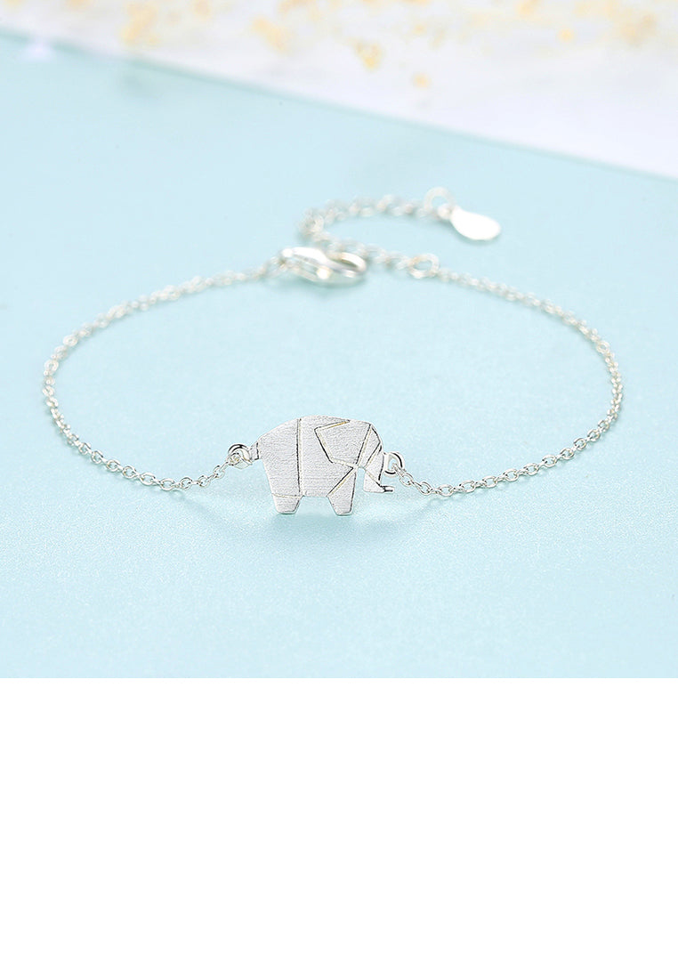 925 Sterling Silver Simple Fashion Elephant Bracelet
