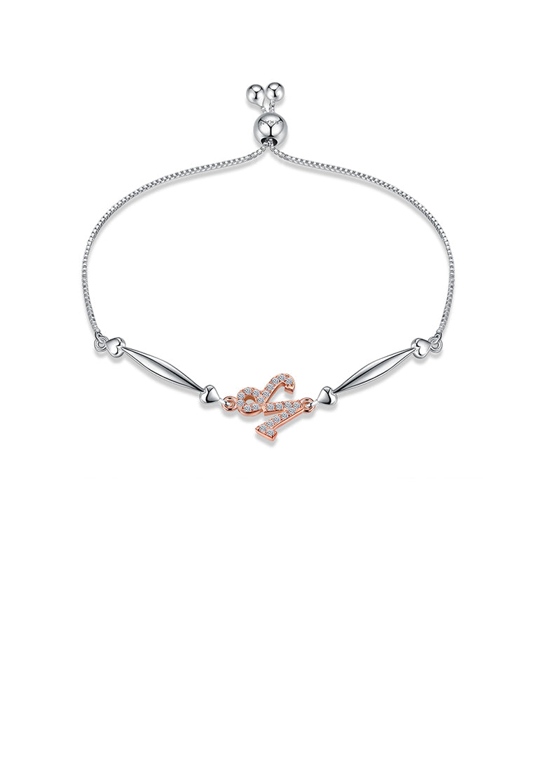 925 Sterling Silver Fashion Capricorn Bracelet with Cubic Zircon