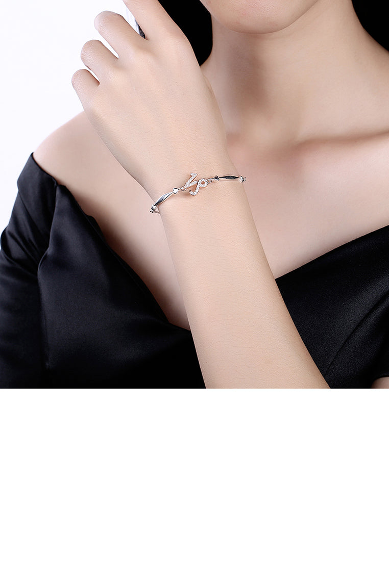 925 Sterling Silver Fashion Capricorn Bracelet with Cubic Zircon