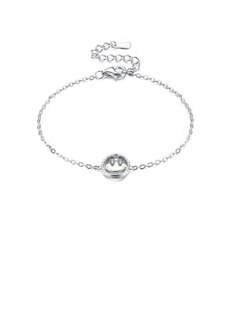925 Sterling Silver Fashion Smiley Bracelet