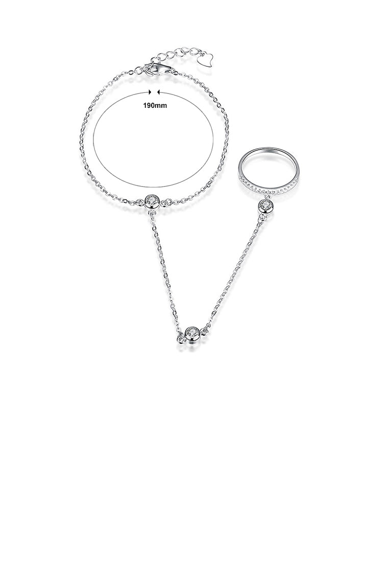 925 Sterling Silver Fashion Bracelet with Austrian Element Crystal