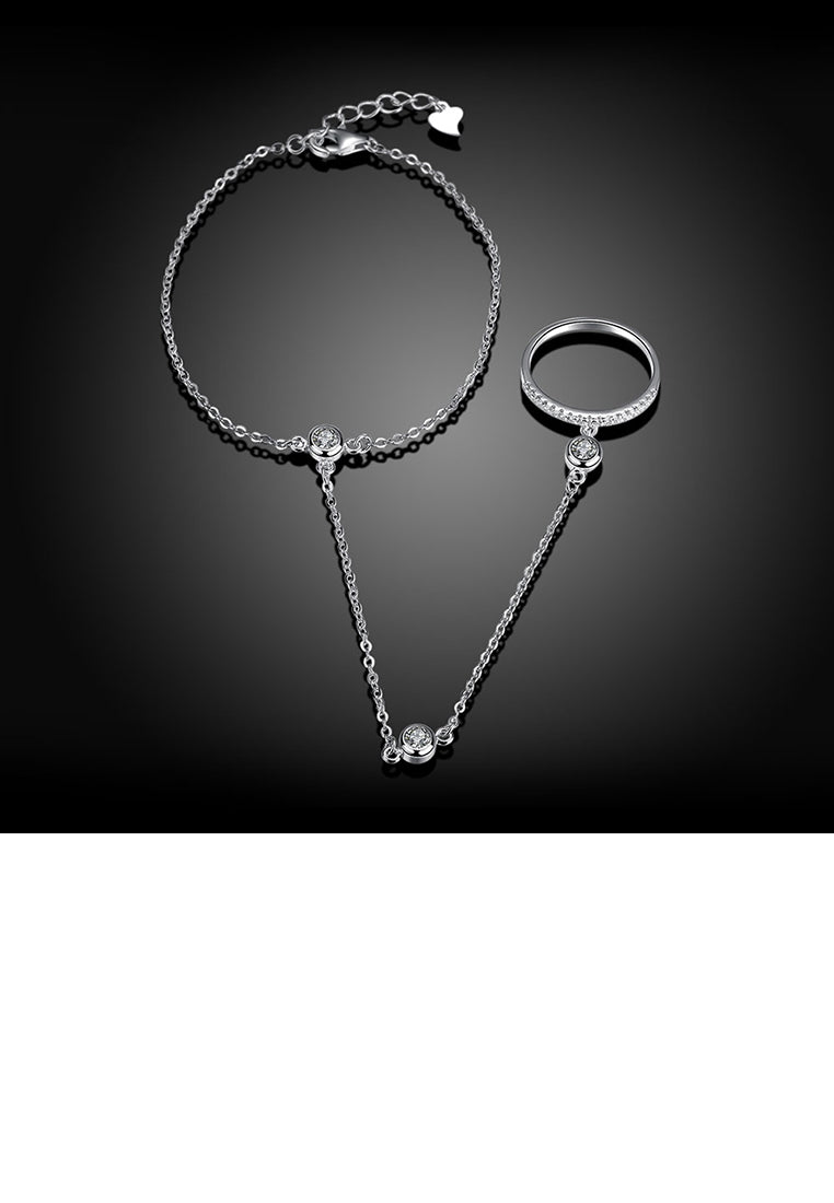 925 Sterling Silver Fashion Bracelet with Austrian Element Crystal