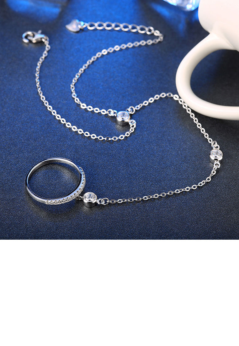 925 Sterling Silver Fashion Bracelet with Austrian Element Crystal