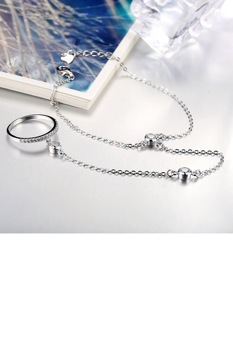 925 Sterling Silver Fashion Bracelet with Austrian Element Crystal