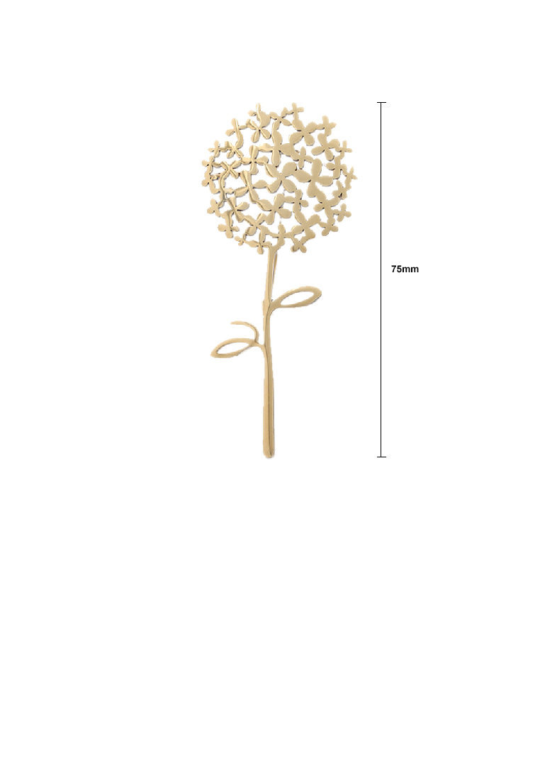 Simple Fashion Plated Gold Dandelion Brooch