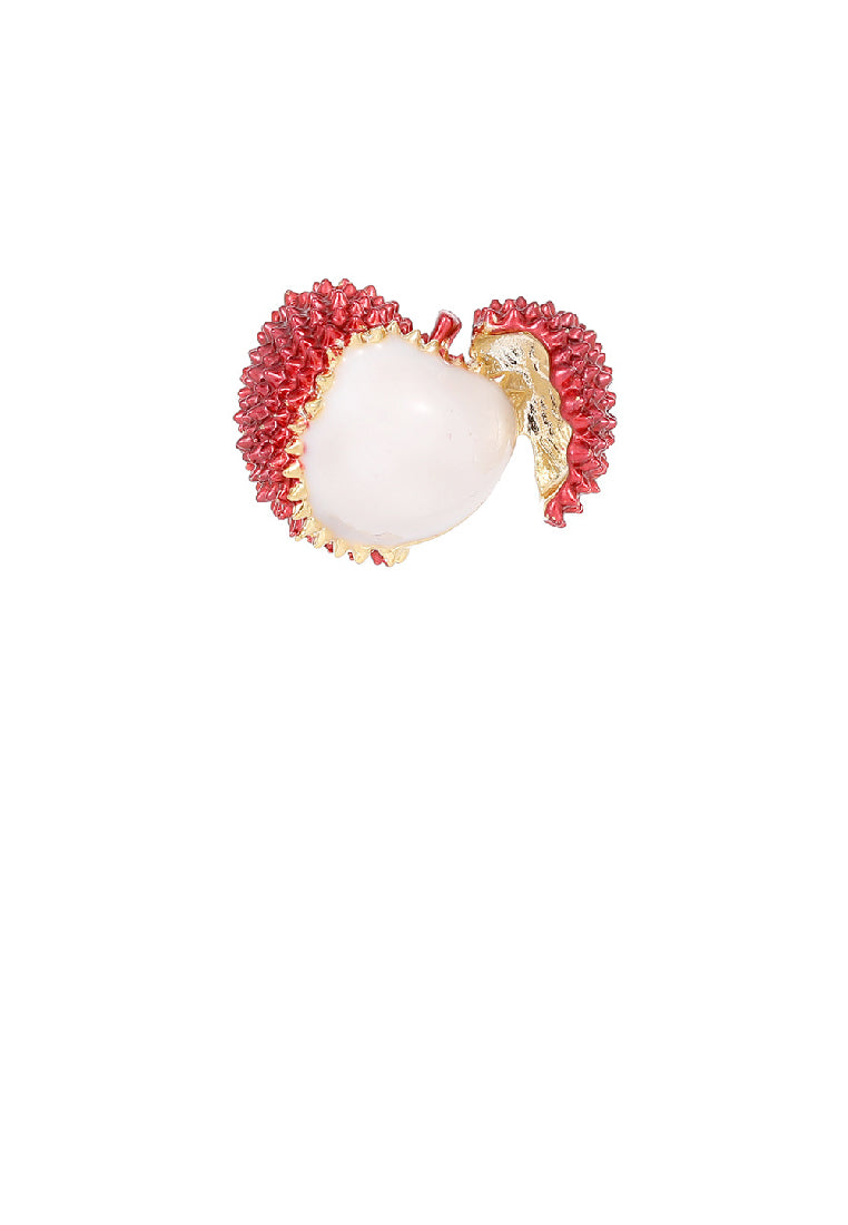 Sweet and Creative Plated Gold Lychee Brooch