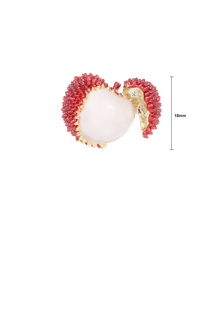 Sweet and Creative Plated Gold Lychee Brooch