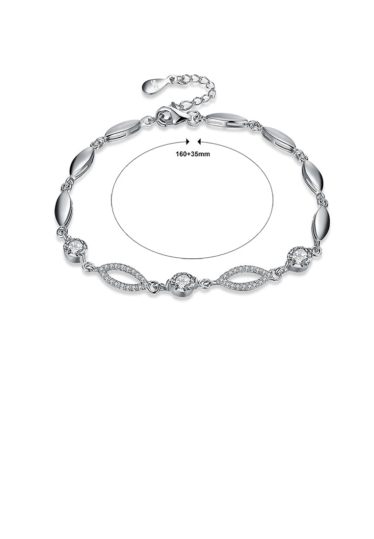 925 Sterling Silver Bracelet with Cubic Zircon