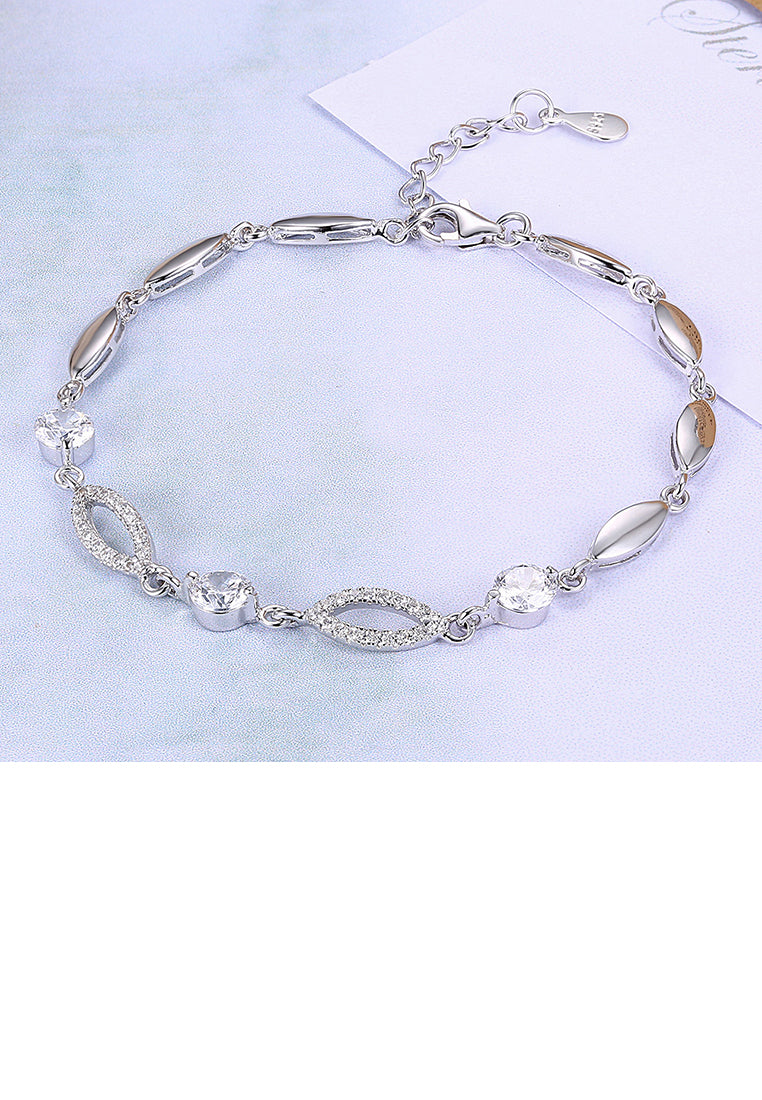 925 Sterling Silver Bracelet with Cubic Zircon