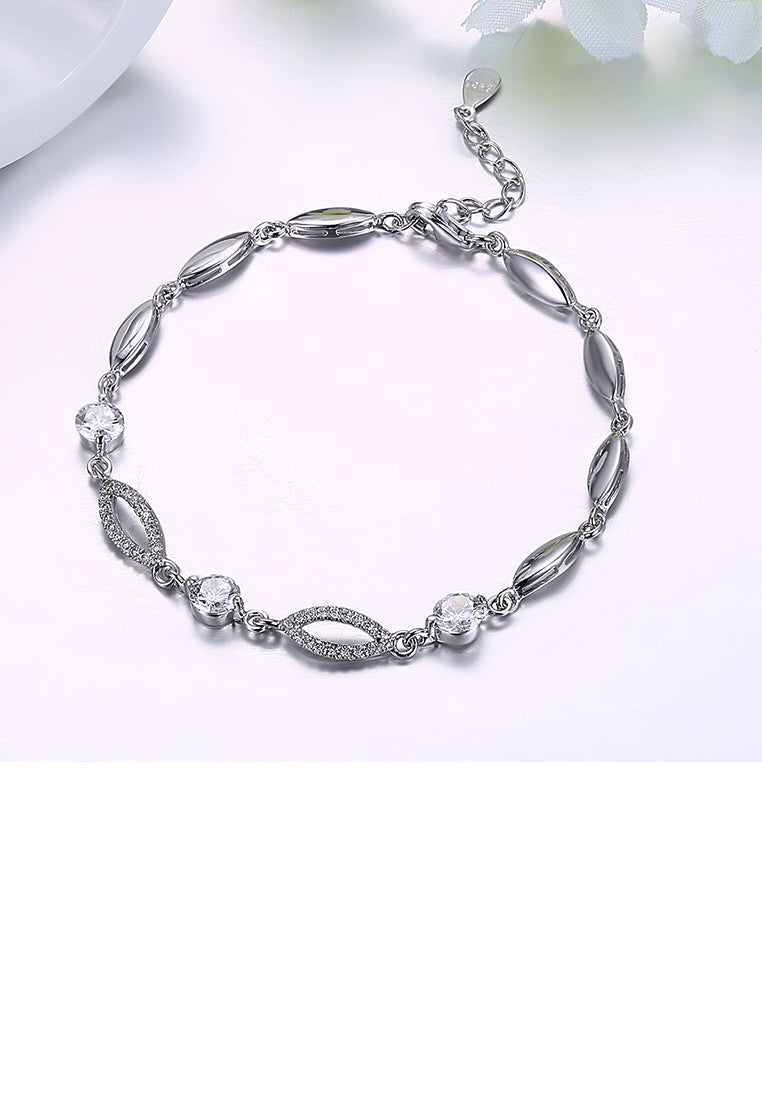 925 Sterling Silver Bracelet with Cubic Zircon