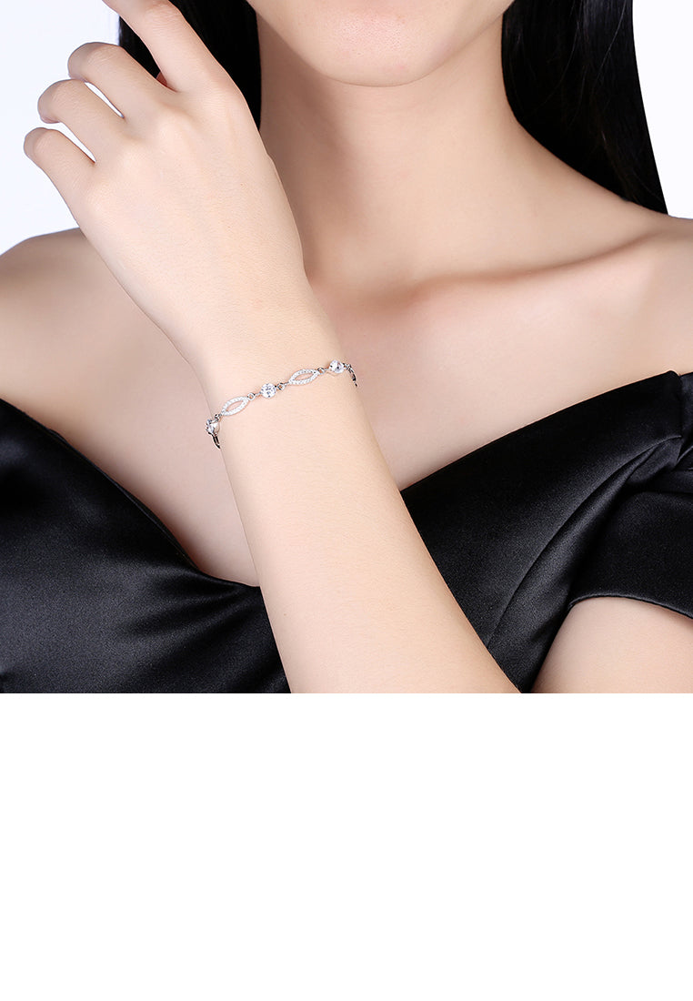 925 Sterling Silver Bracelet with Cubic Zircon