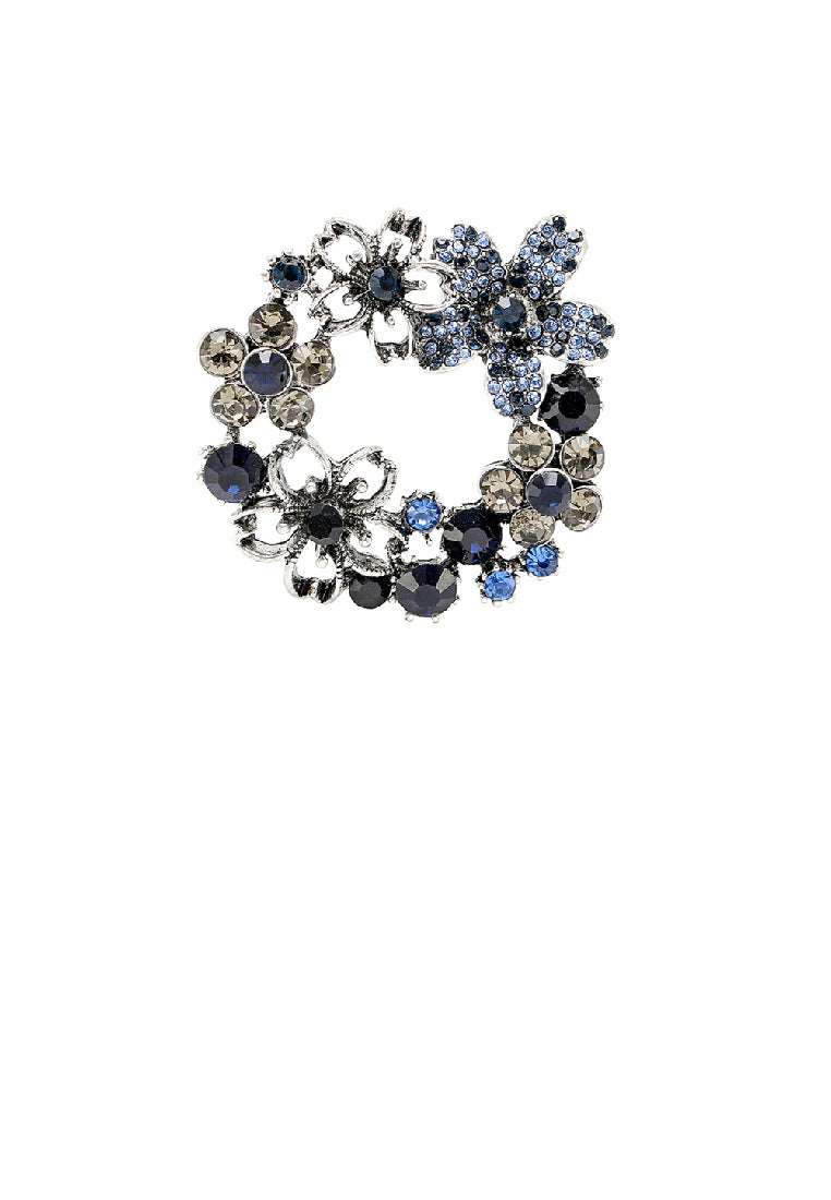 Fashion Elegant Hollow Flower Brooch with Cubic Zirconia - Luxurious Look