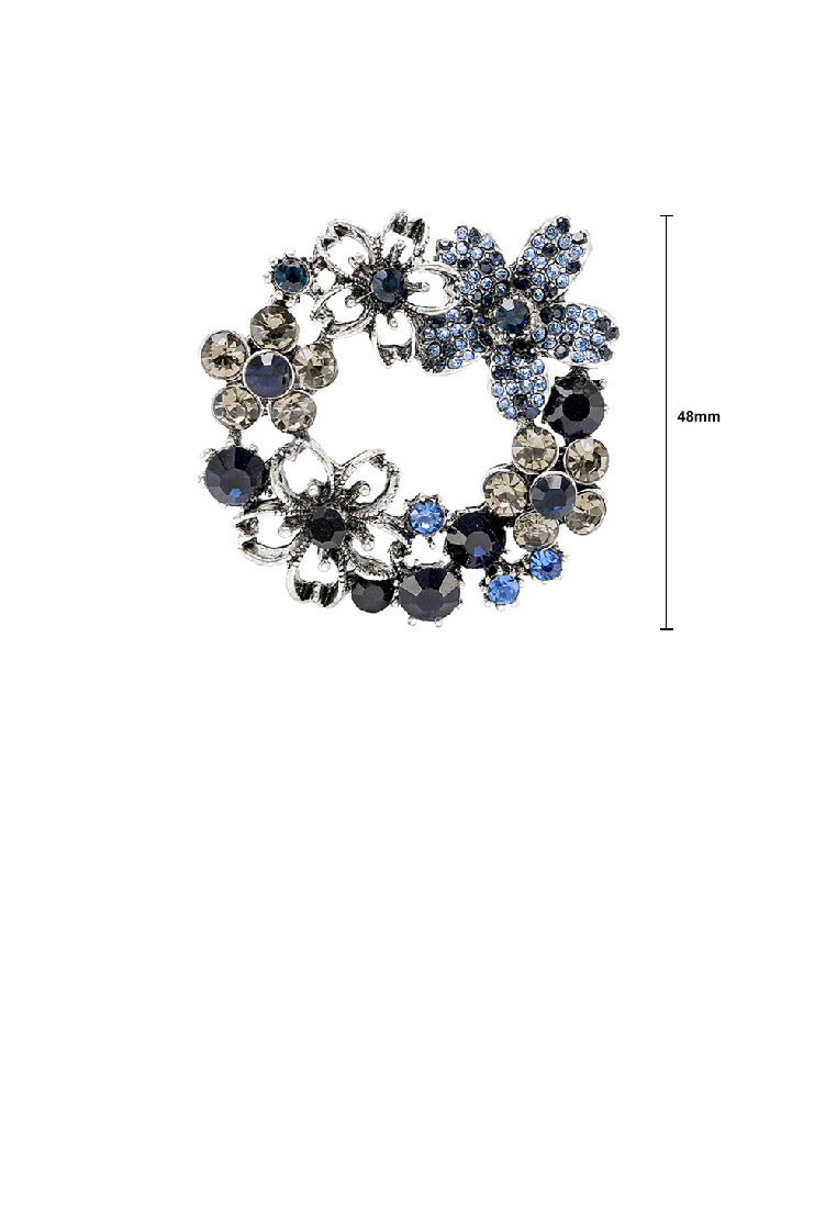 Fashion Elegant Hollow Flower Brooch with Cubic Zirconia - Luxurious Look