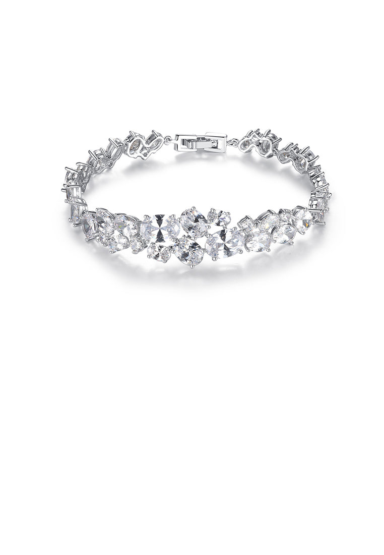 Elegant Fashion Geometric Oval Cubic Zirconia Bracelet - Luxurious Look