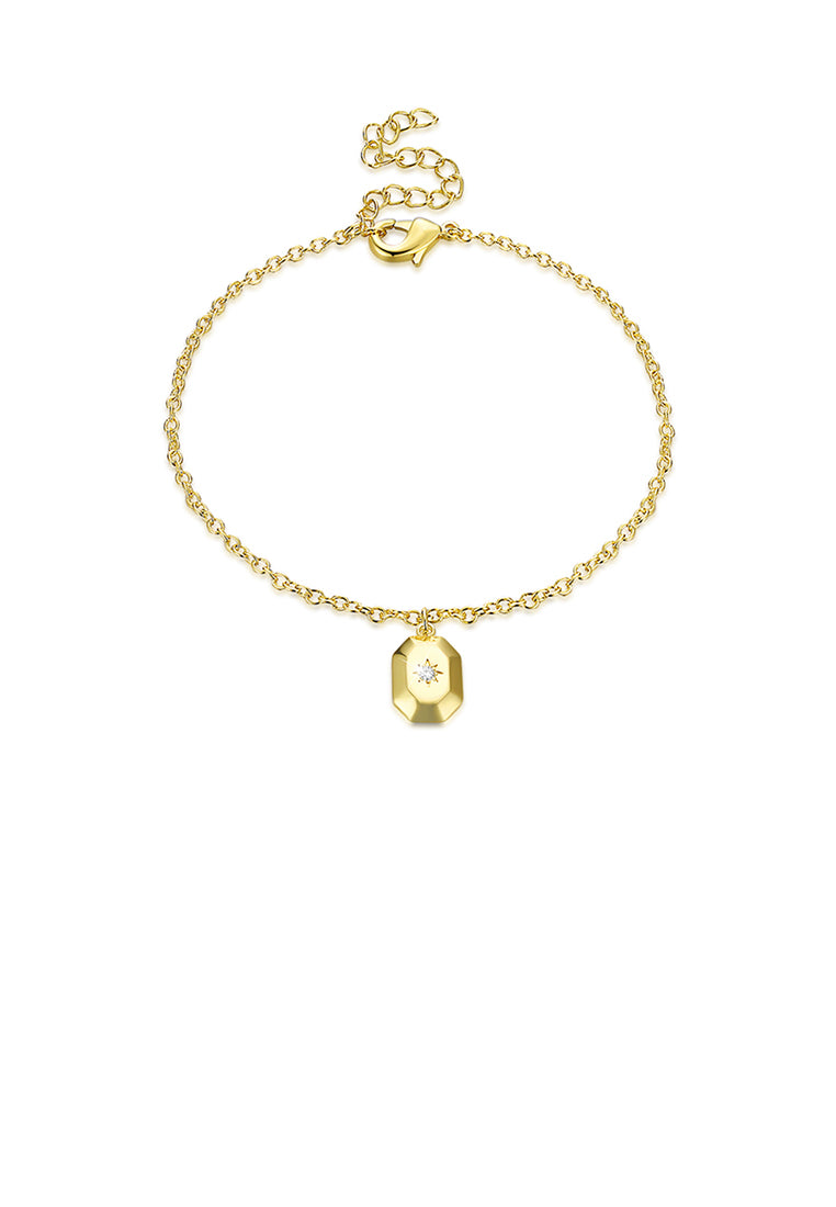 Fashion Simple Plated Gold Geometric Star Bracelet