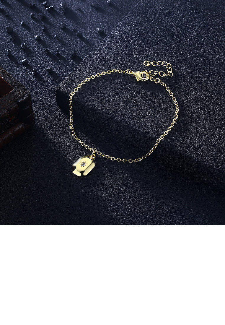Fashion Simple Plated Gold Geometric Star Bracelet