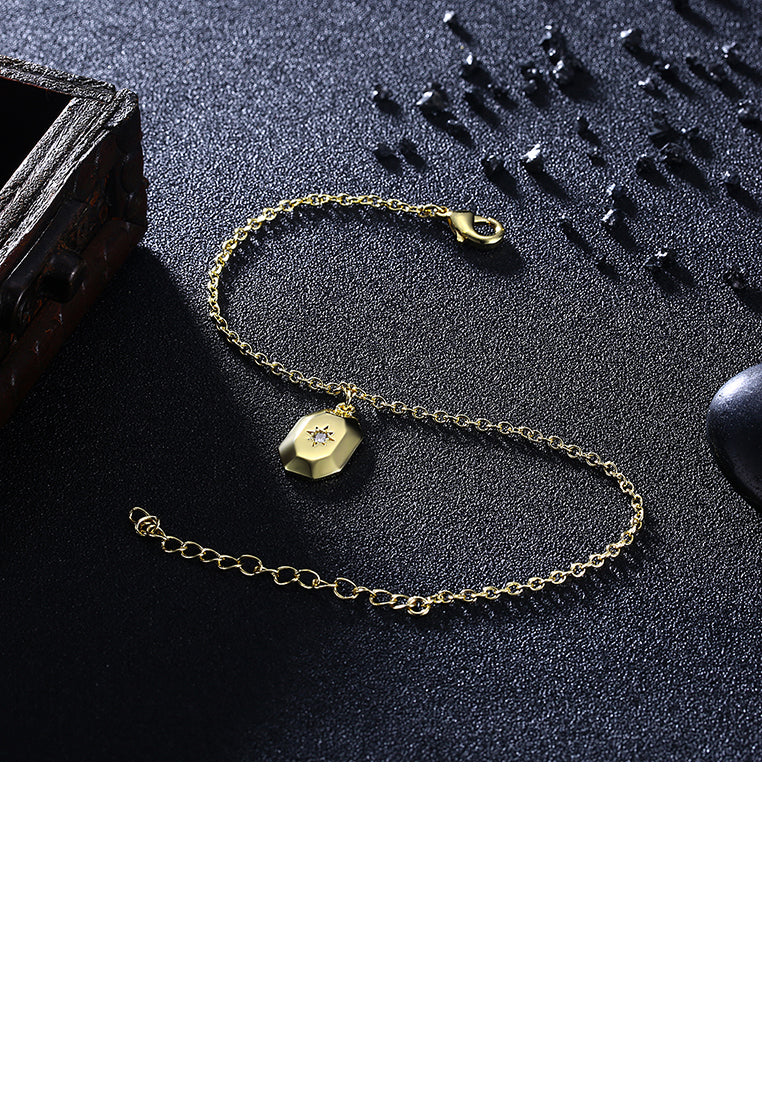 Fashion Simple Plated Gold Geometric Star Bracelet