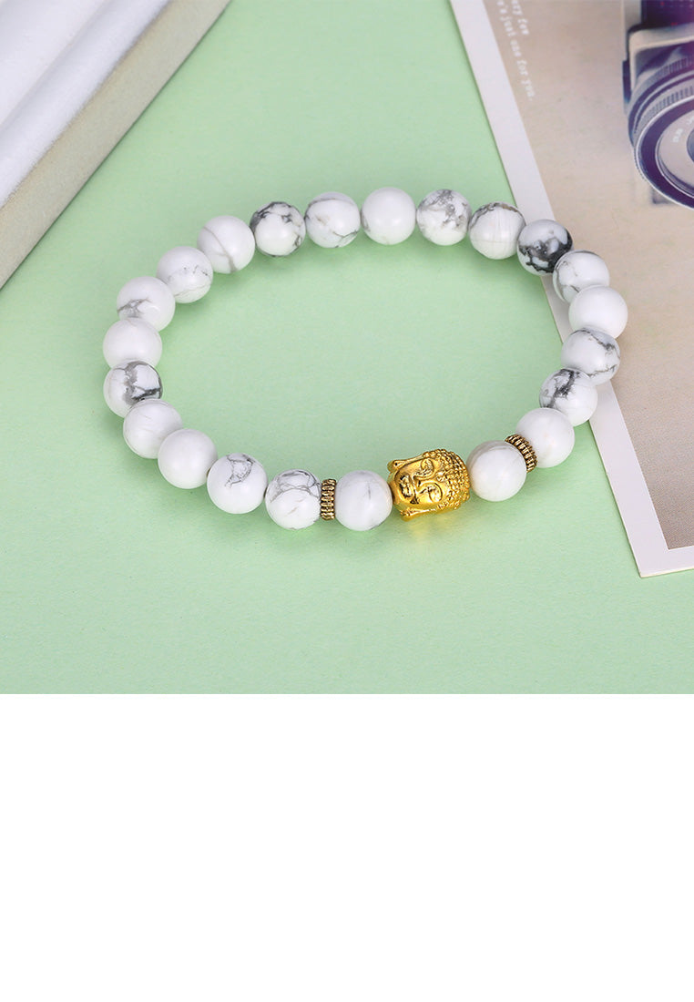 Fashion Elegant Golden Buddha Beaded Bracelet