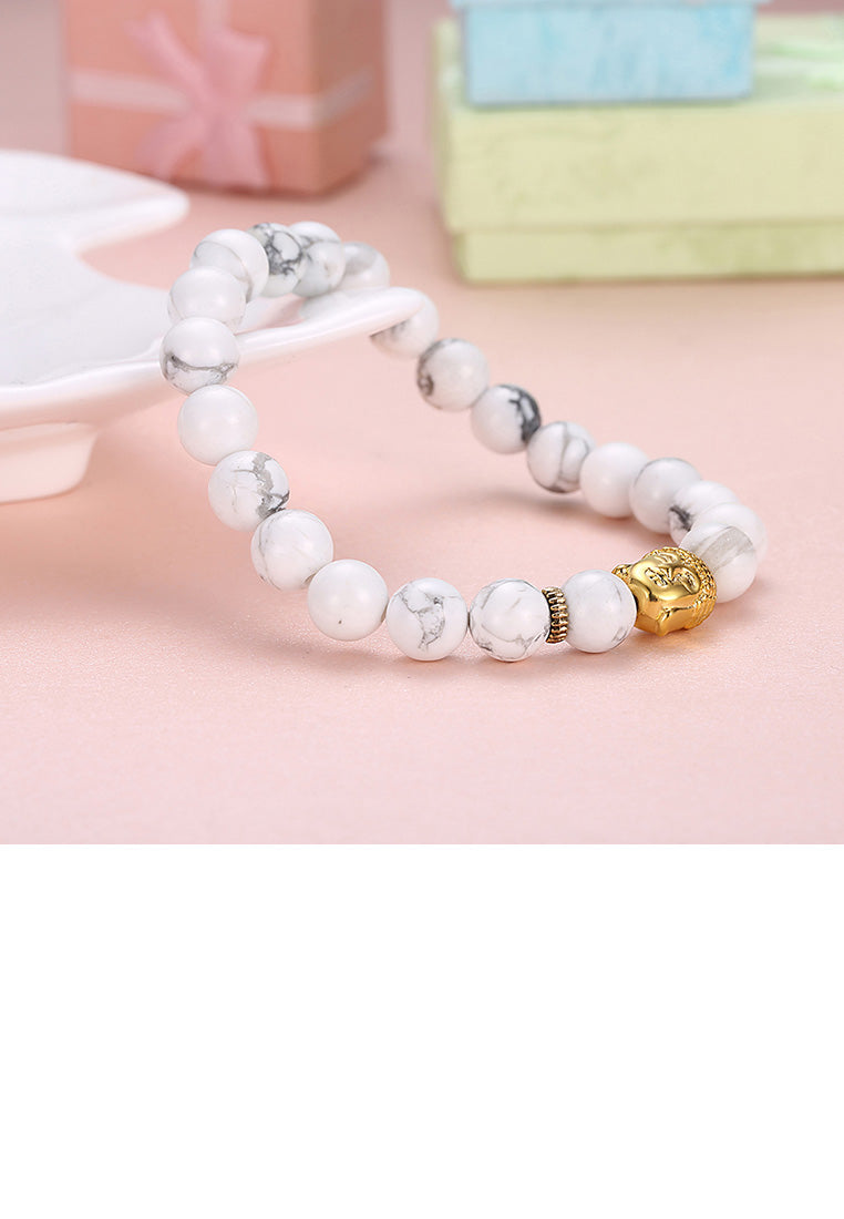 Fashion Elegant Golden Buddha Beaded Bracelet
