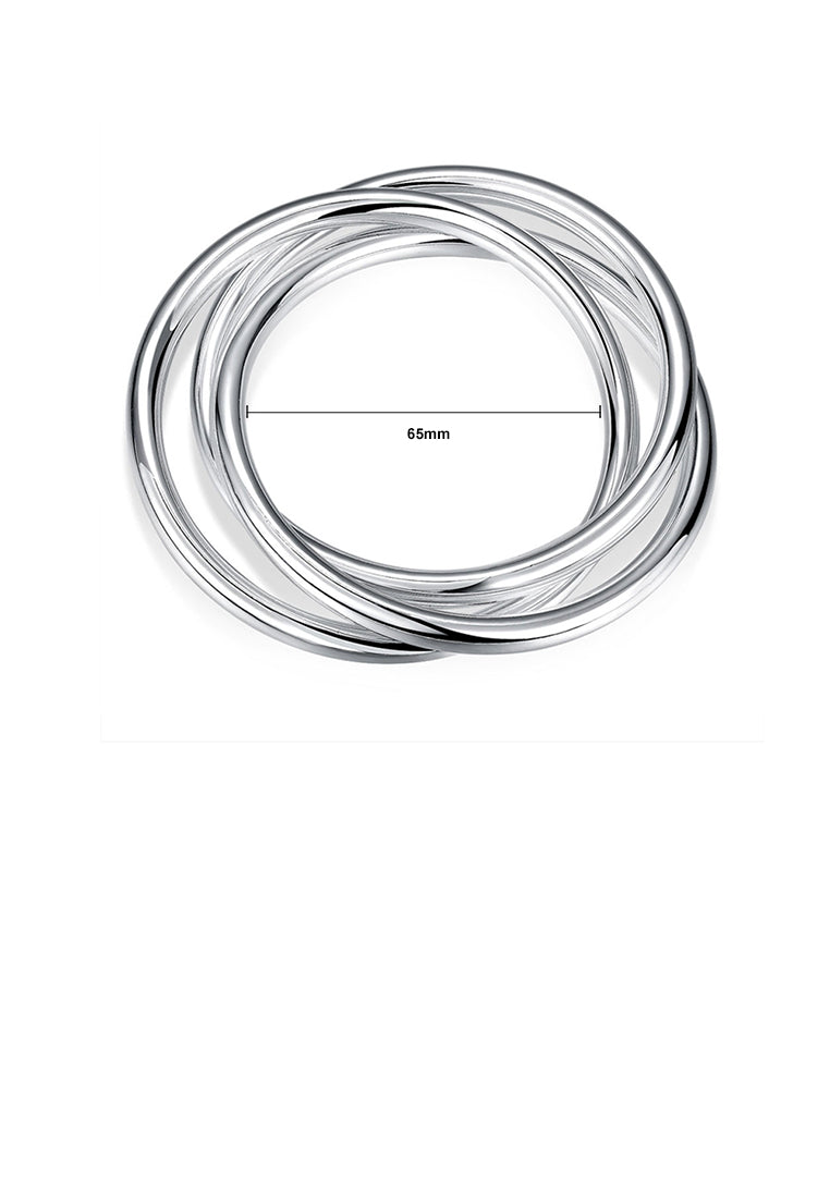 Fashion Geometric Three-layer Circle Bangle