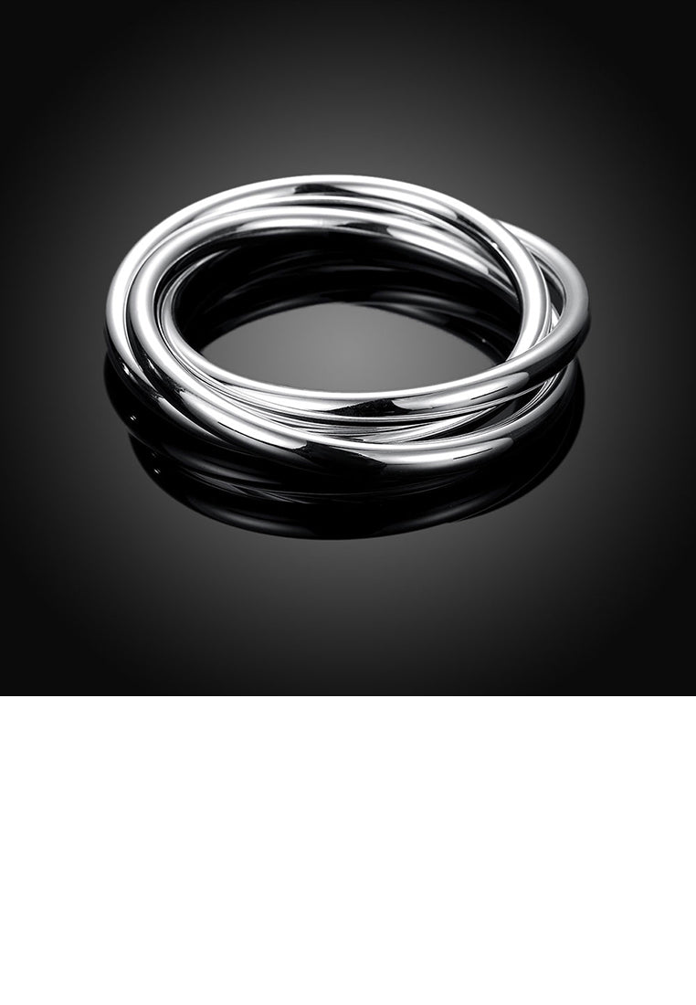 Fashion Geometric Three-layer Circle Bangle