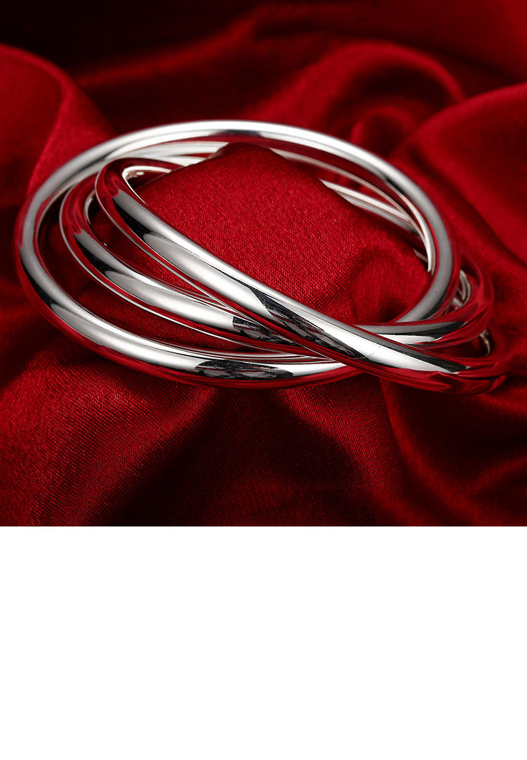 Fashion Geometric Three-layer Circle Bangle