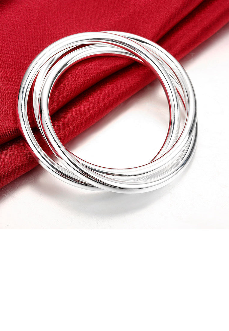 Fashion Geometric Three-layer Circle Bangle