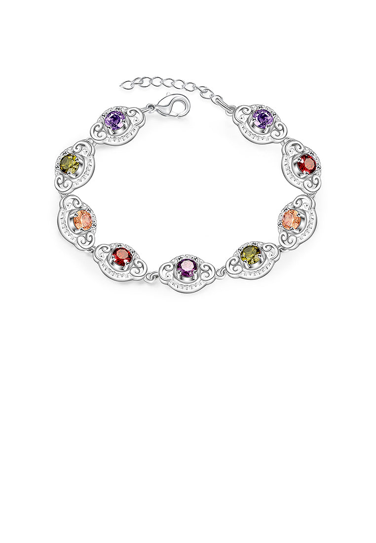Fashion Sparkling Colored Cubic Zircon Bracelet