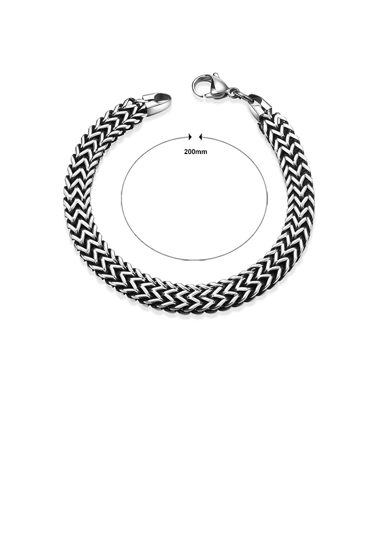 Fashion Simple Ancient Mayan 6mm 316L Stainless Steel Bracelet