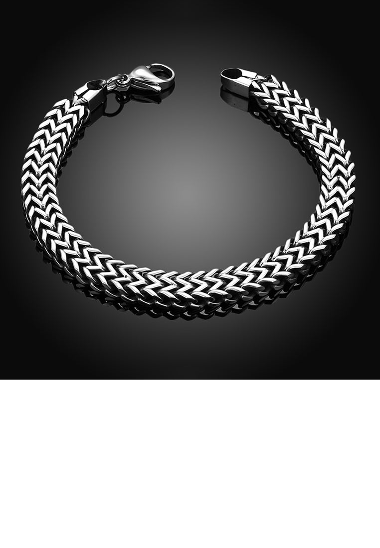 Fashion Simple Ancient Mayan 6mm 316L Stainless Steel Bracelet