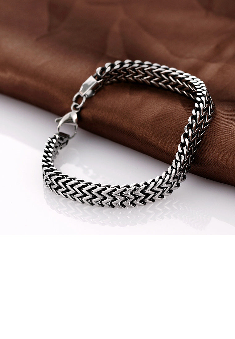 Fashion Simple Ancient Mayan 6mm 316L Stainless Steel Bracelet
