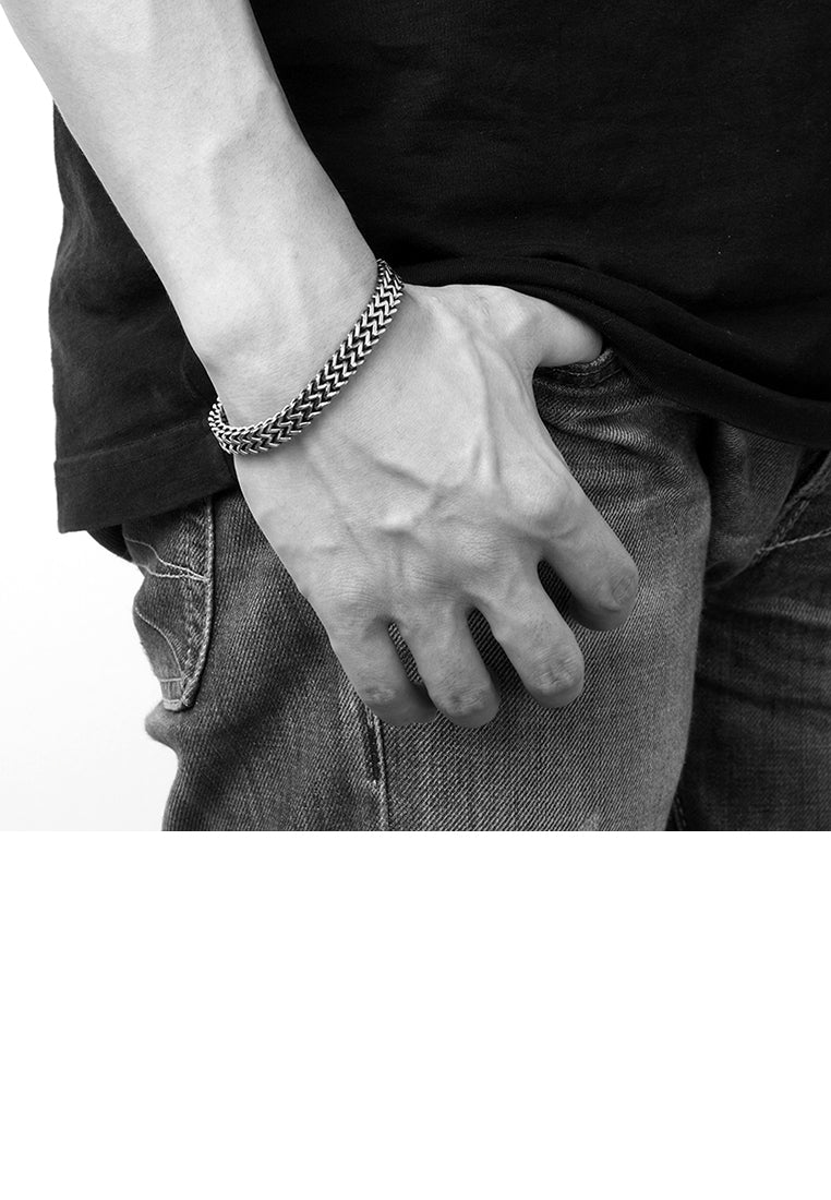 Fashion Simple Ancient Mayan 6mm 316L Stainless Steel Bracelet