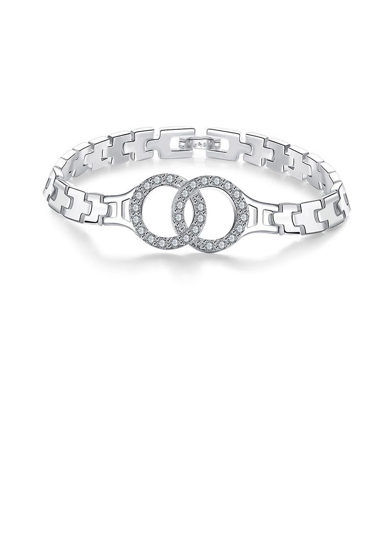 Fashion Elegant Double Circle Bracelet with Austrian Element Crystal