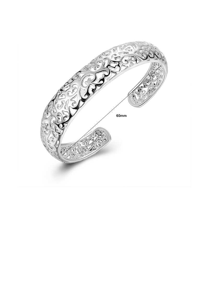 Elegant Fashion Hollow Pattern Open Bangle