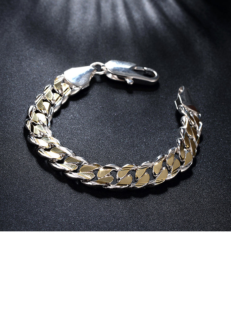 Fashion Two-tone Geometric Bracelet