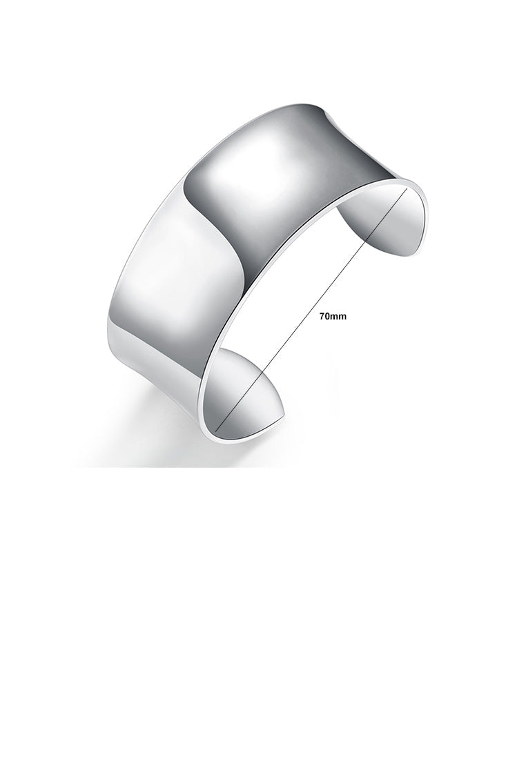 Fashion Elegant Geometric Round Wide Version Open Bangle