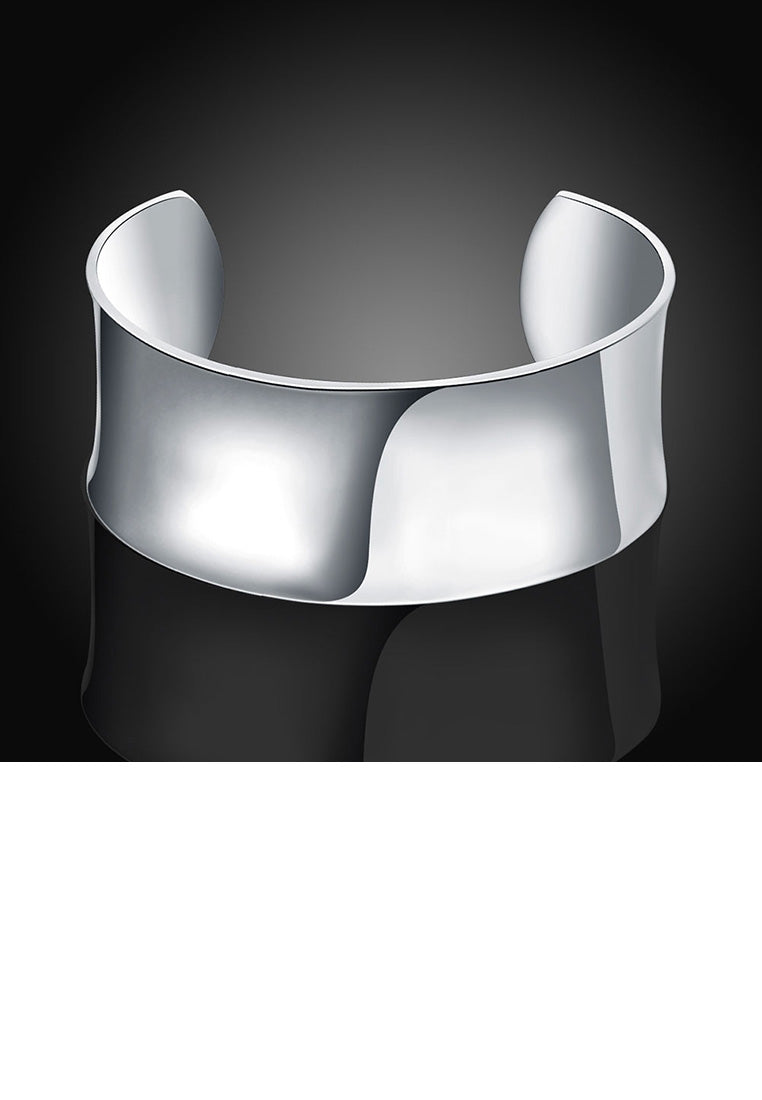 Fashion Elegant Geometric Round Wide Version Open Bangle