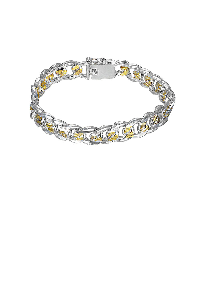 Fashion Geometric Two-Tone Side Bracelet