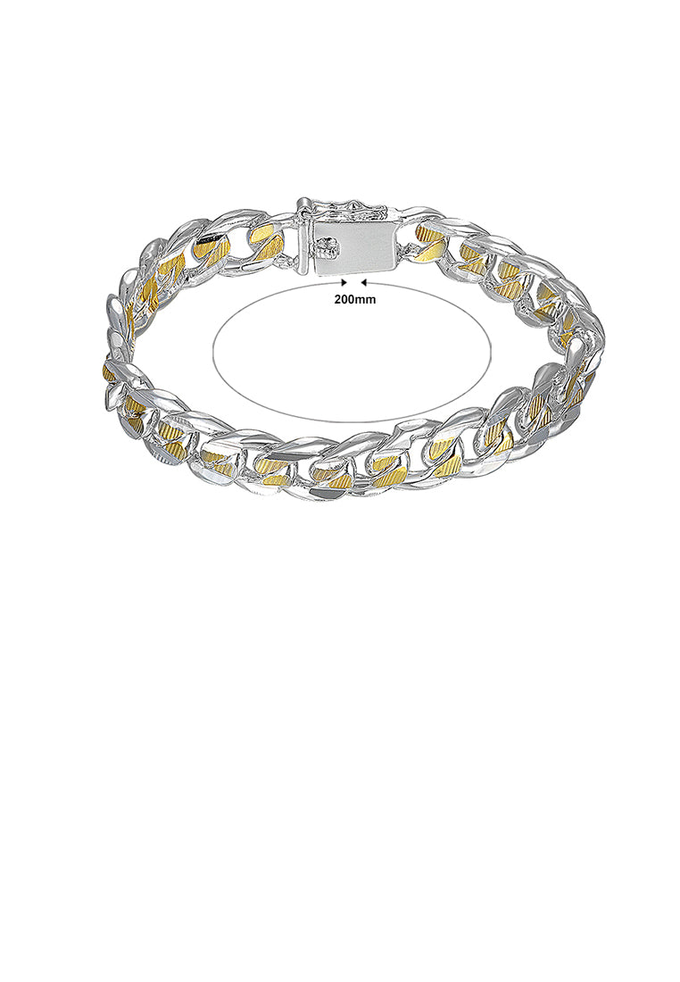 Fashion Geometric Two-Tone Side Bracelet