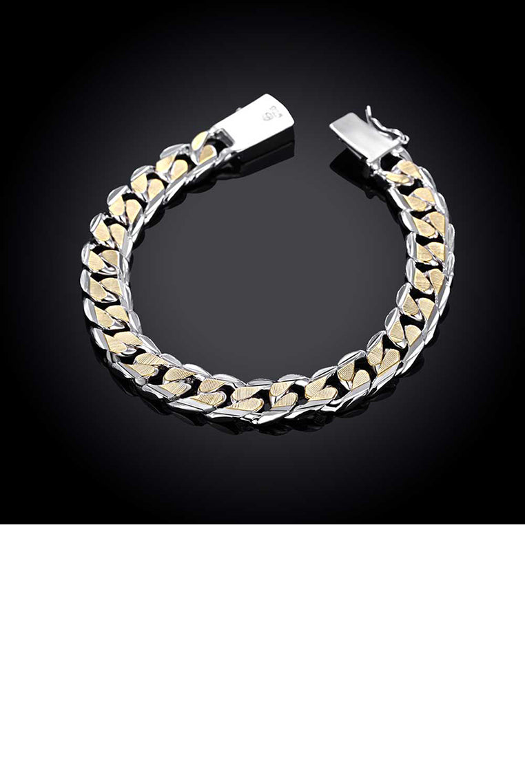 Fashion Geometric Two-Tone Side Bracelet
