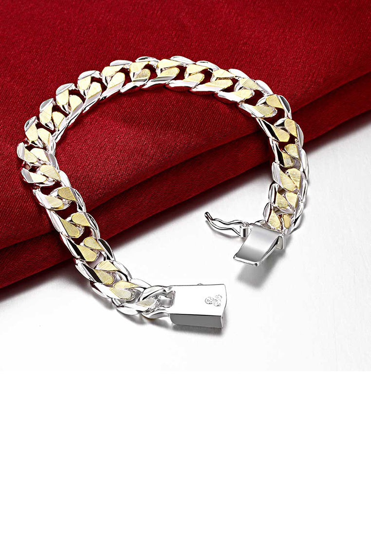 Fashion Geometric Two-Tone Side Bracelet