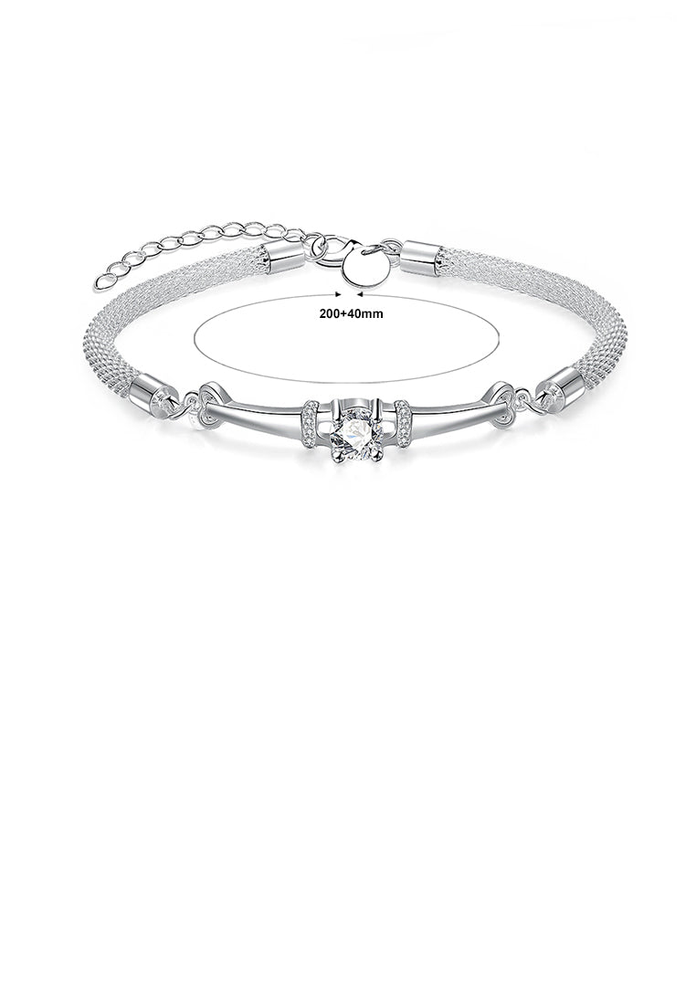 Elegant Shining Bracelet with Cubic Zircon