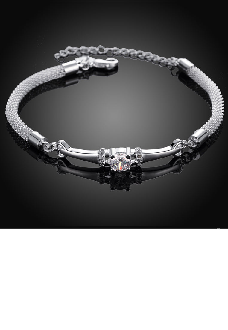 Elegant Shining Bracelet with Cubic Zircon