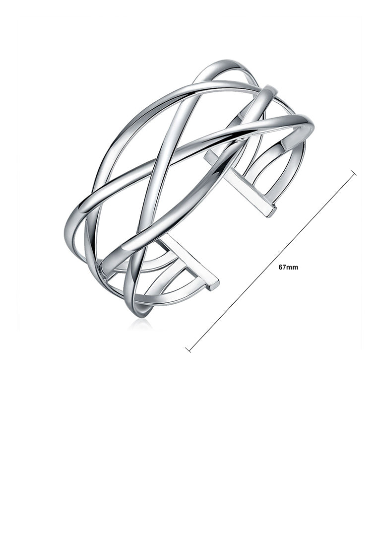 Fashion Simple Geometric Cross Bangle