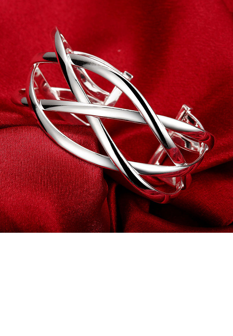 Fashion Simple Geometric Cross Bangle