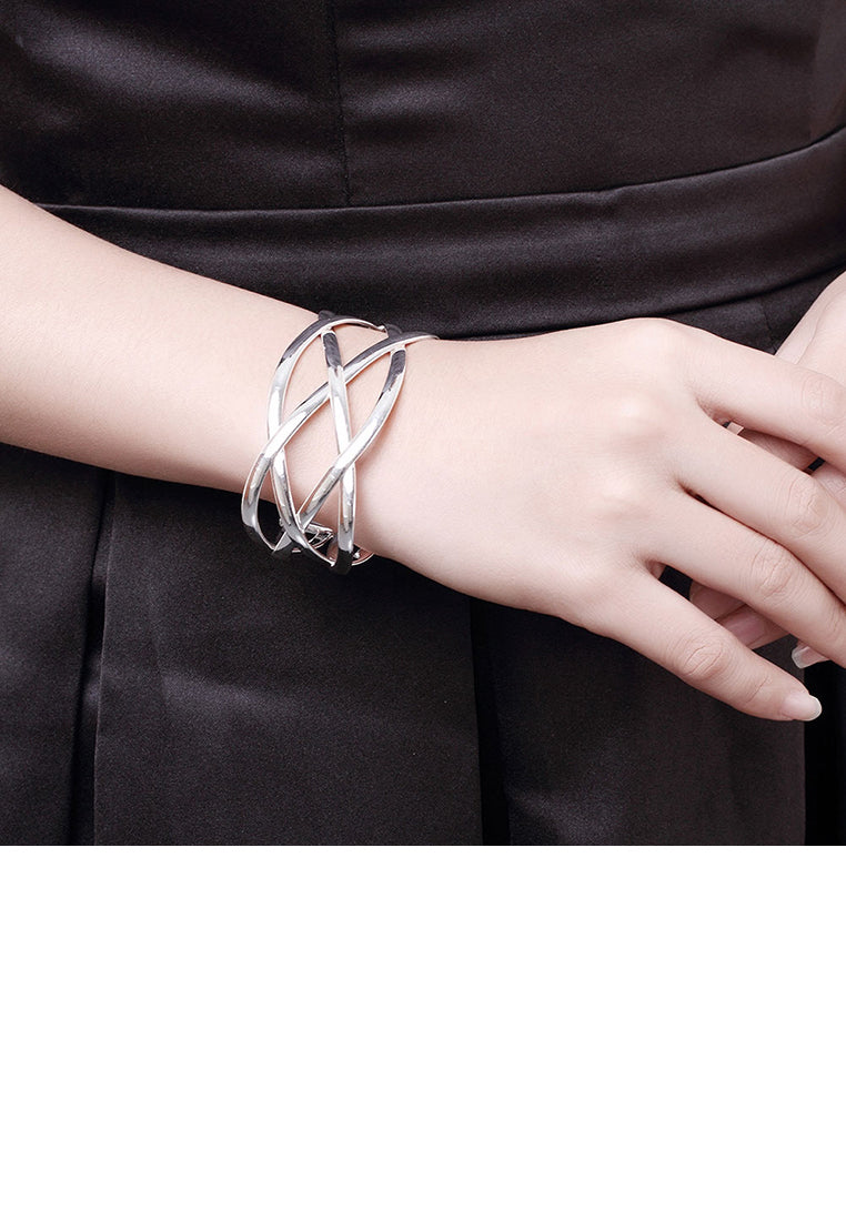 Fashion Simple Geometric Cross Bangle