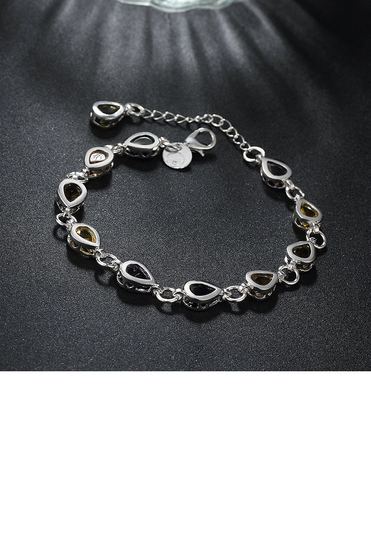 Simple and Fashion Colorful Water Drop-shaped Bracelet with Austrian Element Crystal