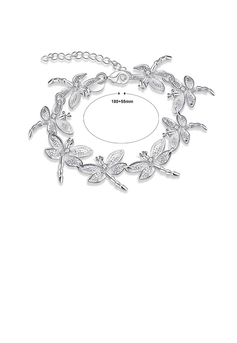 Elegant Dragonfly Bracelet with Austrian Element Crystal